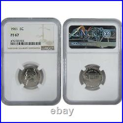 1961 U. S. Mint 5 Coin Proof Set PF 67 NGC Collectible SKUCPC9282