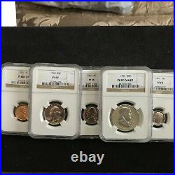 1962, 5 Piece Franklin Proof Set, Certified Proof 67, 68, 69 By NGC, WOWZER