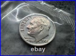1962 US Mint Silver Proof Set In Cello With OGP. Monster Tone? RARE GEM