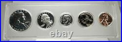 1963 UNITED STATES US Half Dollar Quarter Dime Proof 5 Coin Set 3 Silver i76364