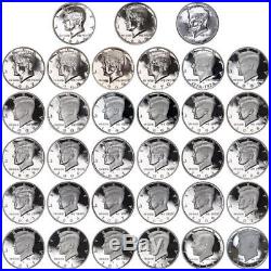 1964-2017 S Kennedy Half Dollar 90% Silver Gem Deep Cameo Proof Run 34 Coin Set