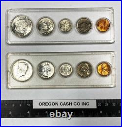 1964 Silver Proof Set US Mint 90% Silver 5 Coins Half Quarter Dime + In Holder