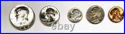 1964 Silver Proof Set US Mint 90% Silver 5 Coins Half Quarter Dime + In Holder
