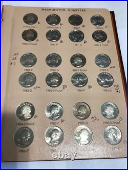 1965 to 1998 Washington Complete BU and silver and clad proof set. Lovely