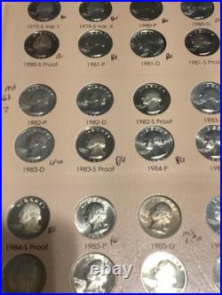 1965 to 1998 Washington Complete BU and silver and clad proof set. Lovely