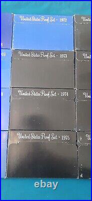 1968-1989 US Mint Proof Set Run lot Original Boxes 22 Sets 119 Coins! L714