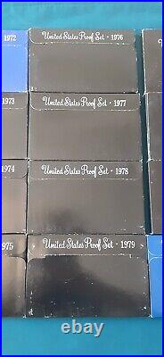 1968-1989 US Mint Proof Set Run lot Original Boxes 22 Sets 119 Coins! L714