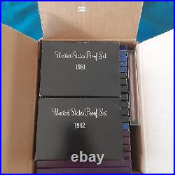 1968-1989 US Mint Proof Set Run lot Original Boxes 22 Sets 119 Coins! L714