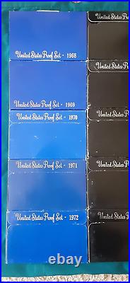 1968-1989 US Mint Proof Set Run lot Original Boxes 22 Sets 119 Coins! L716