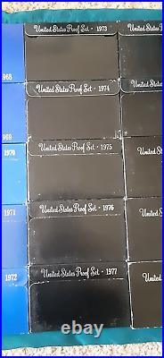 1968-1989 US Mint Proof Set Run lot Original Boxes 22 Sets 119 Coins! L716