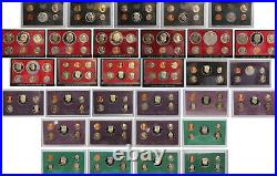 1968 1998 Proof set run 31 Box lot US MINT (OGP) 165 Coins