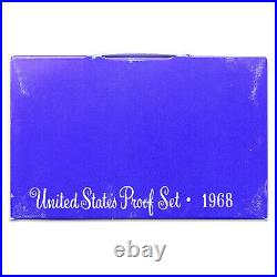1968 S Proof Set 10 Pack Nice Original Boxes 40% Kennedy US Mint 50 Coin Lot
