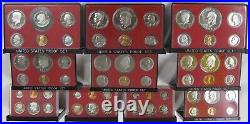 1968 thru 1998 Run of 32 Government Issued Proof Sets Including 1976 Silver