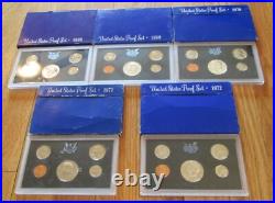1968 to 1978 Proof Set U. S. Mint San Francisco Mint 11 Proof Sets with COA