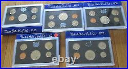 1968 to 1988 Proof Sets U. S. Mint 21 Proof Sets San Francisco Mint Box & COA