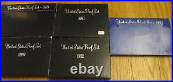 1968 to 1988 Proof Sets U. S. Mint 21 Proof Sets San Francisco Mint Box & COA