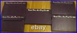 1968 to 1998 Proof Sets U. S. Mint 31 Proof set San Francisco Mint Box & COA