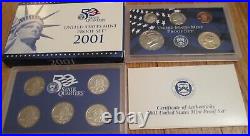 1968 to 2006 Proof Sets U. S. Mint 39 Proof Set San Francisco Mint Box COA Value