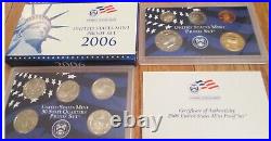 1968 to 2006 Proof Sets U. S. Mint 39 Proof Set San Francisco Mint Box COA Value