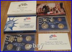 1968 to 2007 Proof Sets U. S. Mint 40 Proof Set San Francisco Mint Box and COA