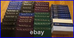 1968 to 2009 Proof Set U. S. Mint 42 Proof Sets San Francisco Mint Box COA