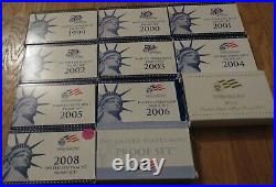 1968 to 2009 Proof Sets U. S. Mint 42 Proof Set San Francisco Mint Box and COA