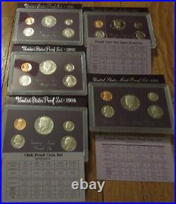 1968 to 2010 Proof Sets U. S. Mint 43 Proof Set San Francisco Mint Box COA