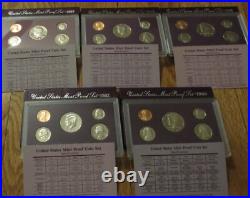1968 to 2011 Proof Set U. S. Mint 44 Proof Sets San Francisco Mint Box COA