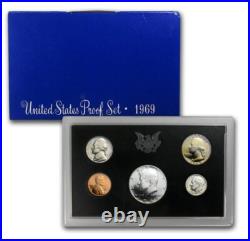 1969-S US Mint Proof Set 5 Coins Original Packaging OGP