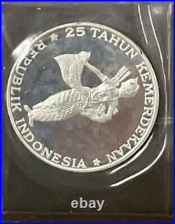 1970 Indonesia Silver Proof Set with Case COA