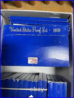 1970 S Small Date U. S. Proof Sets with 40% Silver Kennedy Half #104