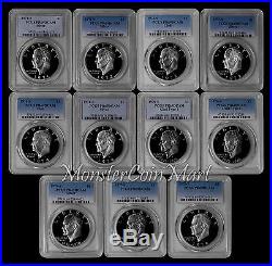 1971-1978 EISENHOWER (IKE) DOLLAR PCGS PR69DCAM 11 COIN SET with Peg Leg 71-S