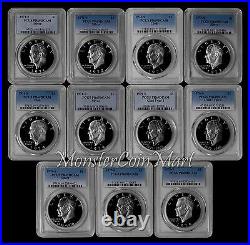 1971-1978 Eisenhower (ike) Dollar Pcgs Pr69dcam 11 Coin Set Great Quality