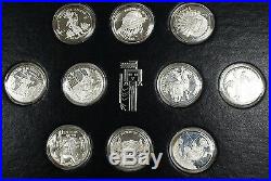 1971-2 Official Coin Medals of Indian Tribal Nations Fine Silver Gem Proof Set