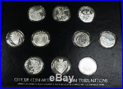 1971-2 Official Coin Medals of Indian Tribal Nations Fine Silver Gem Proof Set