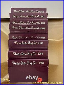 1971-2001 Random Date Run Assortment of Proof Clad 25 Sets Lot US Mint Proof