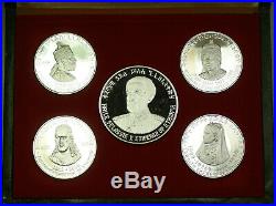 1972 Empire of Ethiopia Commemorative Coin Silver Proof Set with OGP