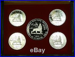 1972 Empire of Ethiopia Commemorative Coin Silver Proof Set with OGP