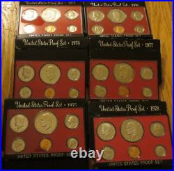 1973 to 1998 Proof Sets U. S. Mint 26 Proof Set San Francisco Mint Box COA
