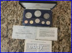 1974 Barbados Proof Set Sterling Silver. 925 COA Multi-Denomination