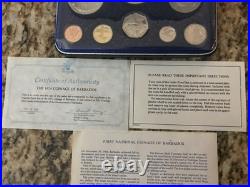 1974 Barbados Proof Set Sterling Silver. 925 COA Multi-Denomination