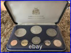1974 Barbados Proof Set Sterling Silver. 925 COA Multi-Denomination
