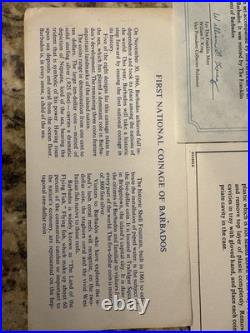1974 Barbados Proof Set Sterling Silver. 925 COA Multi-Denomination