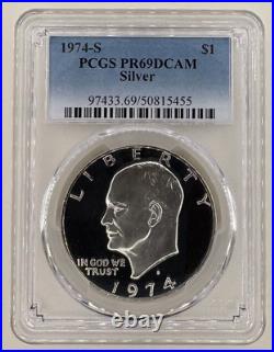 1974 S US 7 Coin Proof Set with Ike Silver $1-PCGS PR69DCAM ($1-50C-25C-10C-5C-1C)