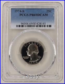 1974 S US 7 Coin Proof Set with Ike Silver $1-PCGS PR69DCAM ($1-50C-25C-10C-5C-1C)