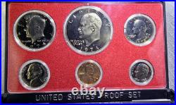 1974-S United States Proof Set Complete 6-Coin Clad Set from S. F Mint Sealed