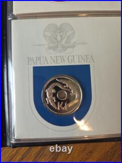 1975 PNG Proof Set 8 Coins 10K Bird of Paradise. 925 Sterling 5K Eagle. 5 Silver 1975 PNG Proof Set 8 Coins 10K Bird of Paradise. 925 Sterling 5K Eagle. 5 Silver