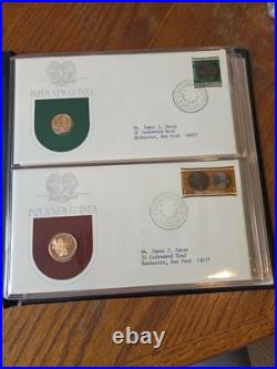 1975 PNG Proof Set 8 Coins 10K Bird of Paradise. 925 Sterling 5K Eagle. 5 Silver