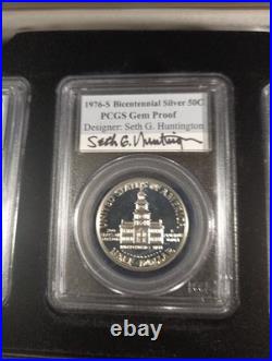 1976 Bicentennial (3 pc. Silver U. S. Proof Set) Signed By Designer's