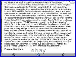 1976 Bicentennial (3 pc. Silver U. S. Proof Set) Signed By Designer's Free ship